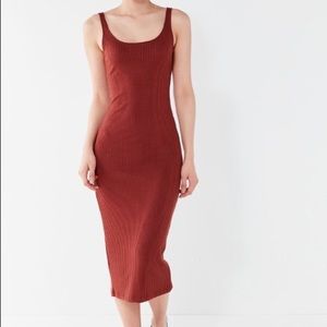 Urban Outfitters - Bella Ribbed Knit Bodycon Midi